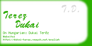 terez dukai business card